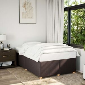 Vidaxl - Bed Frame without Mattress Dark Brown 120x190 cm Small Double Fabric Vidaxl - Bed Frame without Mattress Dark Brown 120x190 cm Small Double Fabric