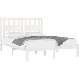 Vidaxl - 3103944 Bed Frame without Mattress White Solid Wood Pine 160x200 cm (810028+818581) Vidaxl - 3103944 Bed Frame without Mattress White Solid Wood Pine 160x200 cm (810028+818581)