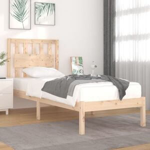 Bed Frame without Mattress Solid Wood Single vidaXL Bed Frame without Mattress Solid Wood Single vidaXL