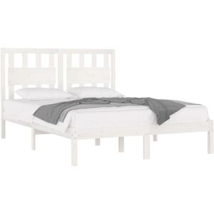 3103929 Bed Frame without Mattress White Solid Wood 120x200 cm (810013+818561) vidaXL 3103929 Bed Frame without Mattress White Solid Wood 120x200 cm (810013+818561) vidaXL