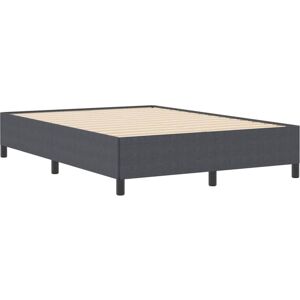 Bed Frame Dark grey 140 x 200 cm Corduroy fabric Vidaxl Bed Frame Dark grey 140 x 200 cm Corduroy fabric Vidaxl