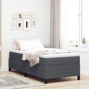 Bed Frame Dark grey 100 x 200 cm Corduroy fabric Vidaxl Bed Frame Dark grey 100 x 200 cm Corduroy fabric Vidaxl