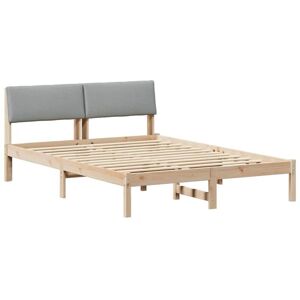 Bed frame Brown and light grey 160 x 200 cm Solid pine wood vidaXL Bed frame Brown and light grey 160 x 200 cm Solid pine wood vidaXL