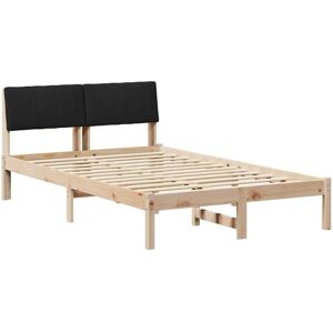 Bed frame Brown and black 120 x 200 cm Solid pine wood vidaXL Bed frame Brown and black 120 x 200 cm Solid pine wood vidaXL