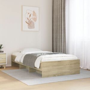 vidaXL Sonoma Oak Bed Frame - Support 75x190 cm - Bed Base with Storage vidaXL Sonoma Oak Bed Frame - Support 75x190 cm - Bed Base with Storage