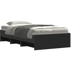 vidaXL Bed Frame Black 90x200 cm - Supportive Slatted Bed Base vidaXL Bed Frame Black 90x200 cm - Supportive Slatted Bed Base