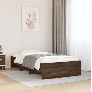 Vidaxl - Bed Frame without Mattress Brown Oak 90x200 cm Engineered Wood Vidaxl - Bed Frame without Mattress Brown Oak 90x200 cm Engineered Wood