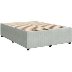 Bed Frame without Mattress Light Grey 140x190 cm Velvet Vidaxl Bed Frame without Mattress Light Grey 140x190 cm Velvet Vidaxl