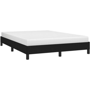 Bed Frame without Mattress Black 135x190 cm Double Double Fabric vidaXL Bed Frame without Mattress Black 135x190 cm Double Double Fabric vidaXL