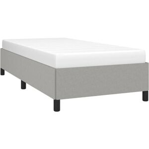 vidaXL Bed Frame Single Light Grey - Bed Frame vidaXL Bed Frame Single Light Grey - Bed Frame