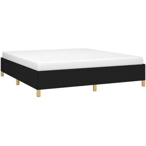 Bed Frame without Mattress Black 180x200 cm Super King Super King Fabric vidaXL Bed Frame without Mattress Black 180x200 cm Super King Super King Fabric vidaXL