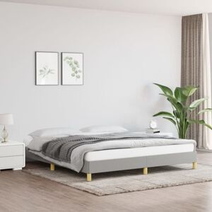 Bed Frame without Mattress Light Grey 180x200cm Super King Fabric vidaXL Bed Frame without Mattress Light Grey 180x200cm Super King Fabric vidaXL