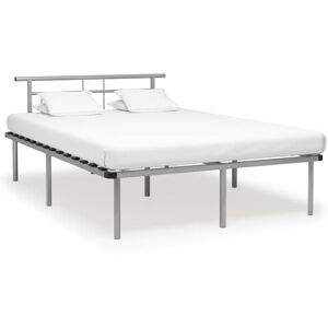 Bed Frame without Mattress Grey Metal 140x200cm Vidaxl Bed Frame without Mattress Grey Metal 140x200cm Vidaxl