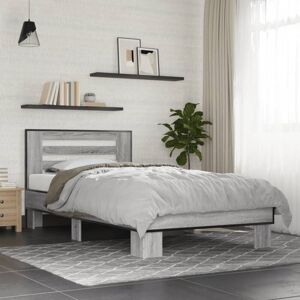 Bed Frame without Mattress Grey Sonoma 100x200 cm Vidaxl Bed Frame without Mattress Grey Sonoma 100x200 cm Vidaxl