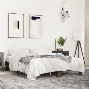 Bed Frame without Mattress Brown Oak 150x200 cm King Size Vidaxl Bed Frame without Mattress Brown Oak 150x200 cm King Size Vidaxl