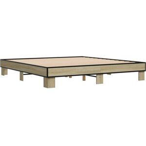 Bed Frame without Mattress Sonoma Oak 160x200 cm vidaXL Bed Frame without Mattress Sonoma Oak 160x200 cm vidaXL