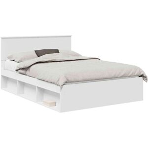 Bed Frame with Headboard White 150 x 200 cm Engineered wood vidaXL Bed Frame with Headboard White 150 x 200 cm Engineered wood vidaXL