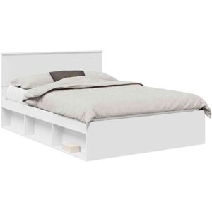 Bed Frame with Headboard White 140 x 200 cm Engineered wood vidaXL Bed Frame with Headboard White 140 x 200 cm Engineered wood vidaXL