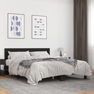 Bed Frame without Mattress Black 150x200 cm King Size vidaXL Bed Frame without Mattress Black 150x200 cm King Size vidaXL