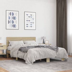 Bed Frame without Mattress Sonoma Oak 120x200 cm Vidaxl Bed Frame without Mattress Sonoma Oak 120x200 cm Vidaxl