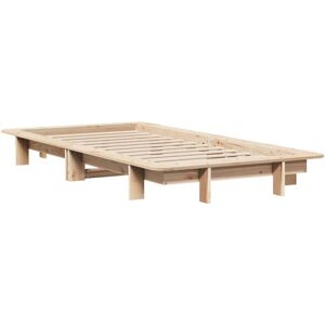 Bed Frame without Mattress 100x200 cm Solid Wood Pine vidaXL Bed Frame without Mattress 100x200 cm Solid Wood Pine vidaXL