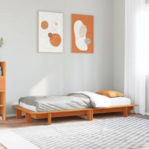 Vidaxl - Bed Frame without Mattress Wax Brown 90x190 cm Single Solid Wood Pine Vidaxl - Bed Frame without Mattress Wax Brown 90x190 cm Single Solid Wood Pine