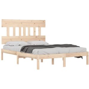 Bed Frame without Mattress 150x200 cm King Size Solid Wood vidaXL Bed Frame without Mattress 150x200 cm King Size Solid Wood vidaXL