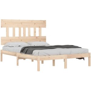 Bed Frame without Mattress 140x190 cm Solid Wood vidaXL Bed Frame without Mattress 140x190 cm Solid Wood vidaXL