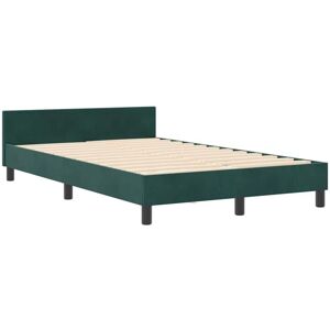 Bed Frame with Headboard Dark green 120 x 200 cm Velvet Vidaxl Bed Frame with Headboard Dark green 120 x 200 cm Velvet Vidaxl