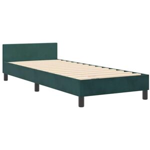 Bed Frame with Headboard Dark green 80 x 200 cm Velvet Vidaxl Bed Frame with Headboard Dark green 80 x 200 cm Velvet Vidaxl