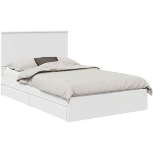 Storage Bed with Headboard White 120 x 190 cm Engineered Wood vidaXL Storage Bed with Headboard White 120 x 190 cm Engineered Wood vidaXL