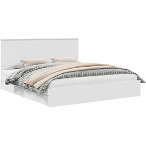 Storage Bed with Headboard White 180 x 200 cm Engineered Wood vidaXL Storage Bed with Headboard White 180 x 200 cm Engineered Wood vidaXL