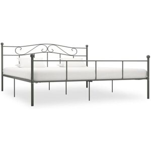 284535 Bed Frame without Mattress Grey Metal 180x200 cm Super King vidaXL 284535 Bed Frame without Mattress Grey Metal 180x200 cm Super King vidaXL