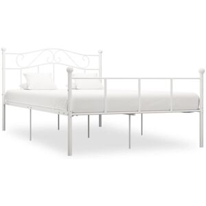 284519 Bed Frame without Mattress White Metal 140x200 cm vidaXL 284519 Bed Frame without Mattress White Metal 140x200 cm vidaXL