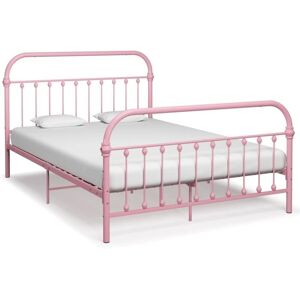 284513 Bed Frame without Mattress Pink Metal 140x200 cm Vidaxl 284513 Bed Frame without Mattress Pink Metal 140x200 cm Vidaxl