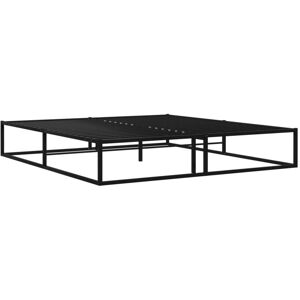 Bed Frame without Mattress Black Metal 160x200 cm vidaXL Bed Frame without Mattress Black Metal 160x200 cm vidaXL