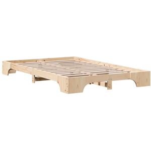 Bed Frame Solid Pine Wood 197 x 147 x 17 cm Solid pine wood Vidaxl Bed Frame Solid Pine Wood 197 x 147 x 17 cm Solid pine wood Vidaxl
