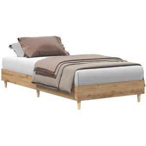 Vidaxl - Bed Frame No Mattress Artisan Oak 75x190 cm Small Single Engineered Wood Vidaxl - Bed Frame No Mattress Artisan Oak 75x190 cm Small Single Engineered Wood