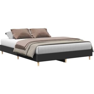 Bed Frame No Mattress Black 150x200 cm King Size Engineered Wood Vidaxl Bed Frame No Mattress Black 150x200 cm King Size Engineered Wood Vidaxl