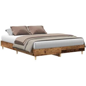 Bed Frame No Mattress Old Wood 150x200 cm King Size Engineered Wood Vidaxl Bed Frame No Mattress Old Wood 150x200 cm King Size Engineered Wood Vidaxl