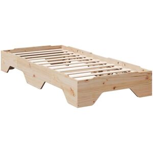 Bed Frame No Mattress Stackable 80x200 cm Solid Wood vidaXL Bed Frame No Mattress Stackable 80x200 cm Solid Wood vidaXL