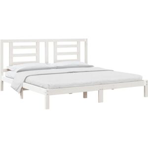 Bed Frame without Mattress White 200x200 cm Solid Wood Pine Vidaxl Bed Frame without Mattress White 200x200 cm Solid Wood Pine Vidaxl