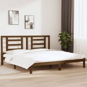 Vidaxl - Bed Frame without Mattress Honey Brown 200x200 cm Solid Wood Pine Vidaxl - Bed Frame without Mattress Honey Brown 200x200 cm Solid Wood Pine