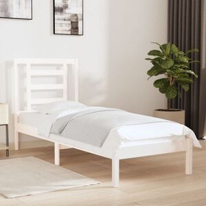 Bed Frame without Mattress White 75x190 cm Small Single Solid Wood Vidaxl Bed Frame without Mattress White 75x190 cm Small Single Solid Wood Vidaxl