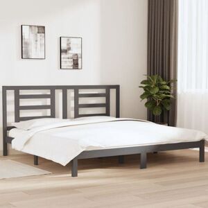 Bed Frame without Mattress Grey 200x200 cm Solid Wood Pine Vidaxl Bed Frame without Mattress Grey 200x200 cm Solid Wood Pine Vidaxl