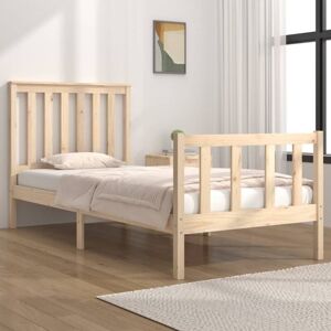 Bed Frame without Mattress Solid Wood Small Single vidaXL Bed Frame without Mattress Solid Wood Small Single vidaXL