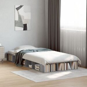 Bed Frame without Mattress Grey Sonoma 90x190 cm Single Vidaxl Bed Frame without Mattress Grey Sonoma 90x190 cm Single Vidaxl