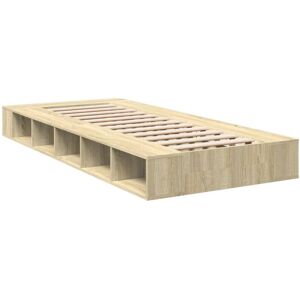 Bed Frame without Mattress Sonoma Oak 75x190 cm Small Single Vidaxl Bed Frame without Mattress Sonoma Oak 75x190 cm Small Single Vidaxl