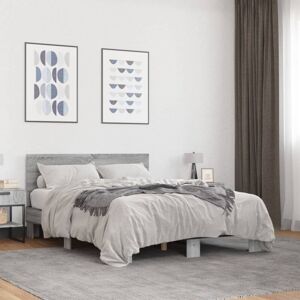 Bed Frame without Mattress Grey Sonoma 120x200 cm Vidaxl Bed Frame without Mattress Grey Sonoma 120x200 cm Vidaxl