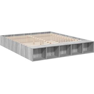 Bed Frame without Mattress Grey Sonoma 200x200 cm vidaXL Bed Frame without Mattress Grey Sonoma 200x200 cm vidaXL